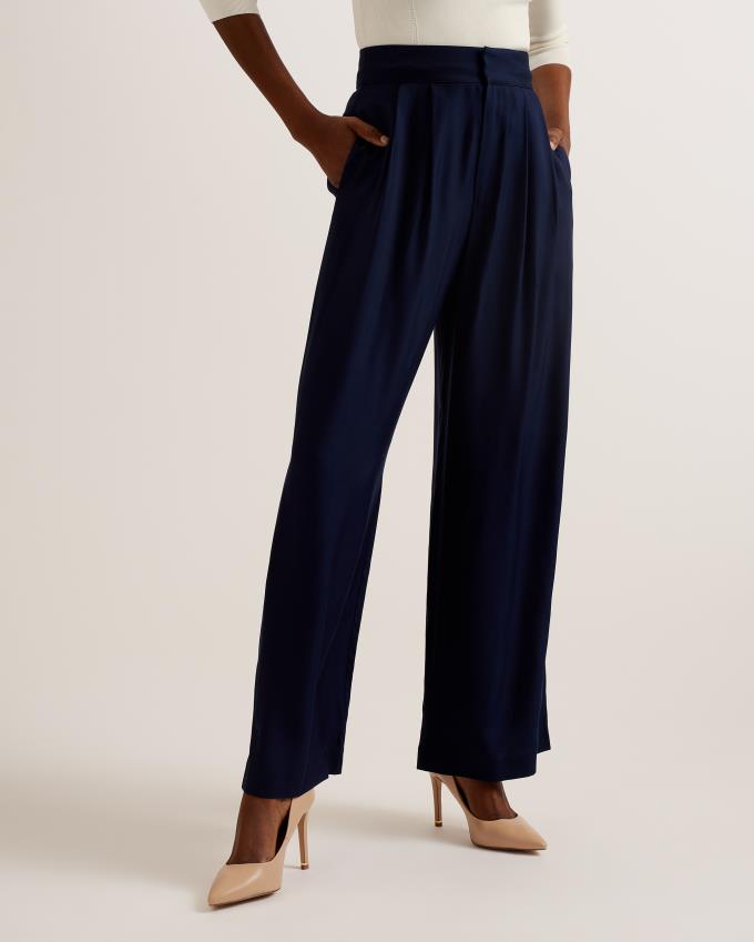 Pantalon Ted Baker Wide Leg Bleu Marine Femme | RNM-91349806